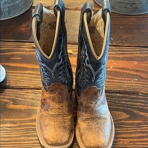 Old West Kids' Tan and Black Western Boots